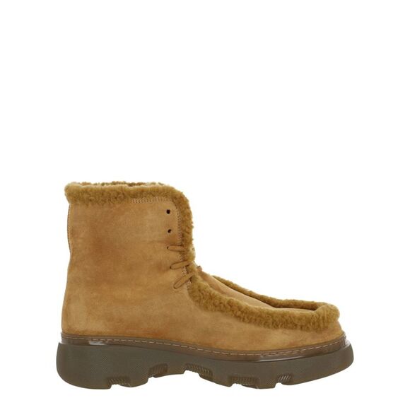 Burberry Creeper Shearling Boots Yellow Mens